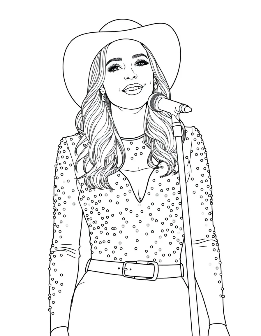 Kacey Musgraves with a sparkly outfit.