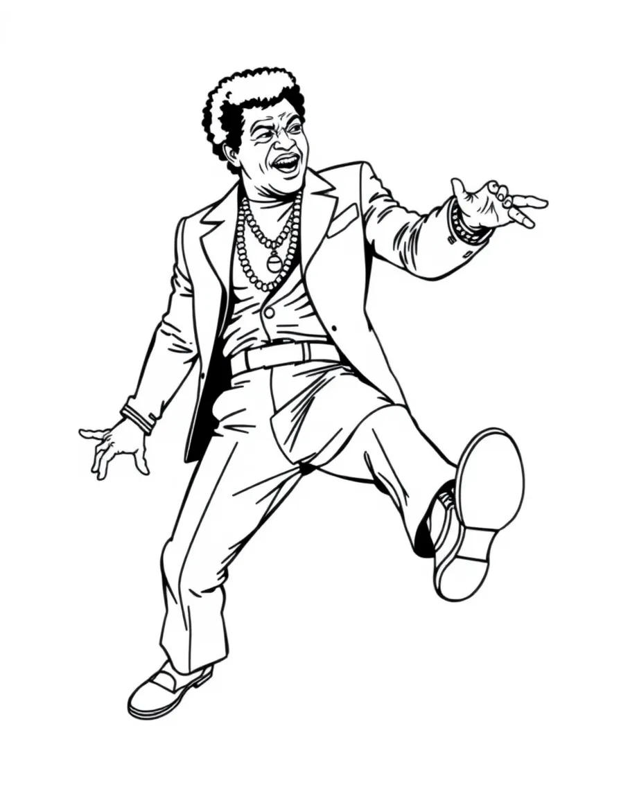 James Brown doing a split.