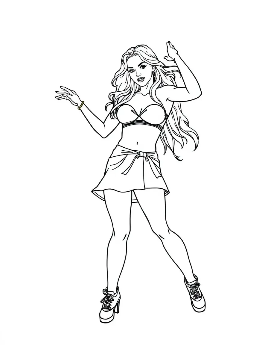 Britney Spears dancing energetically.