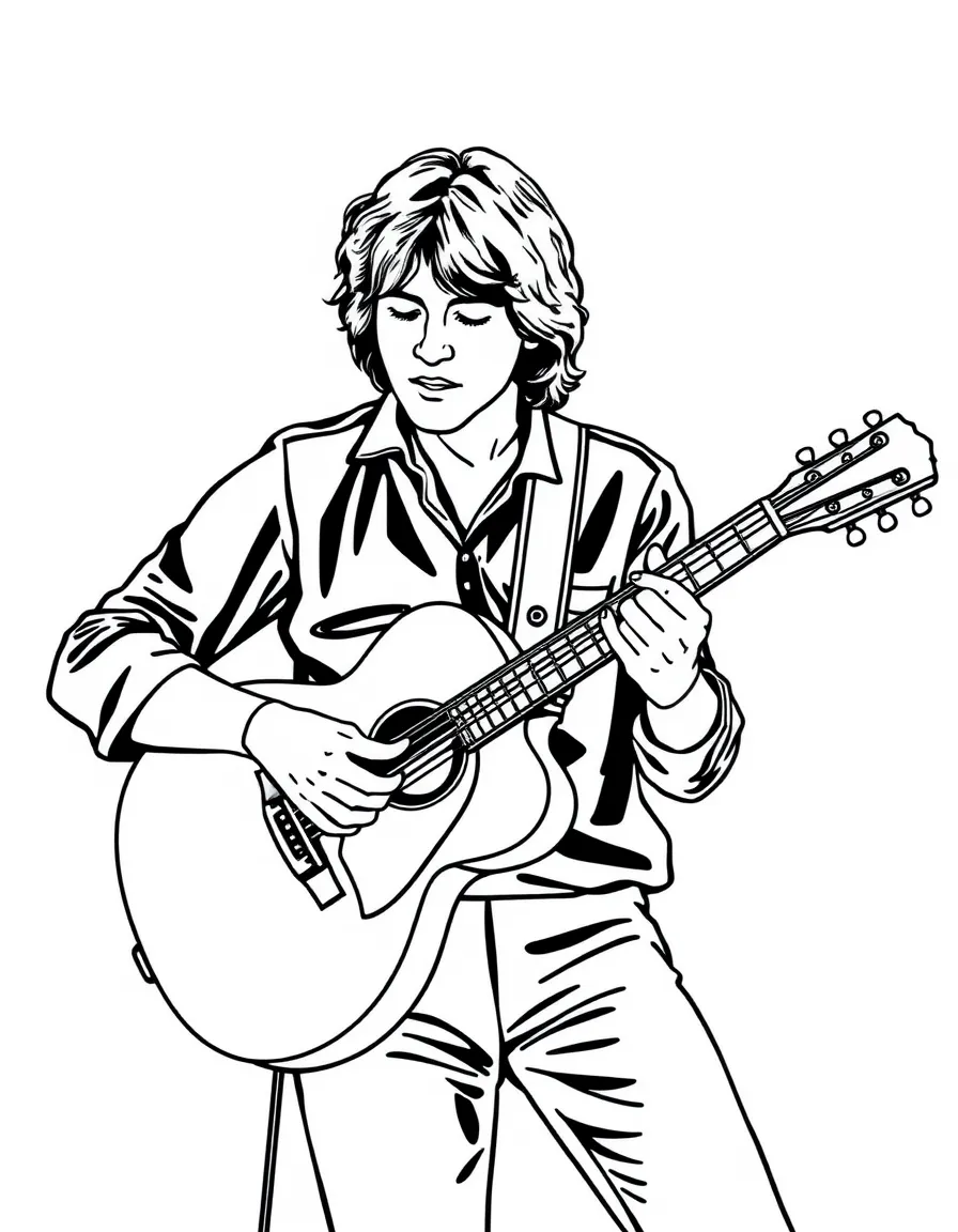 George Harrison playing guitar.