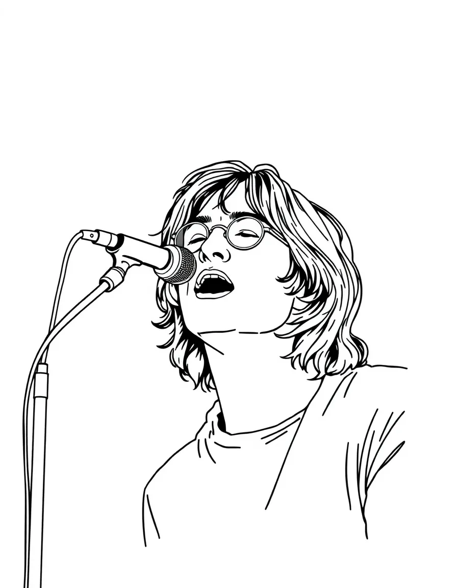 John Lennon singing.