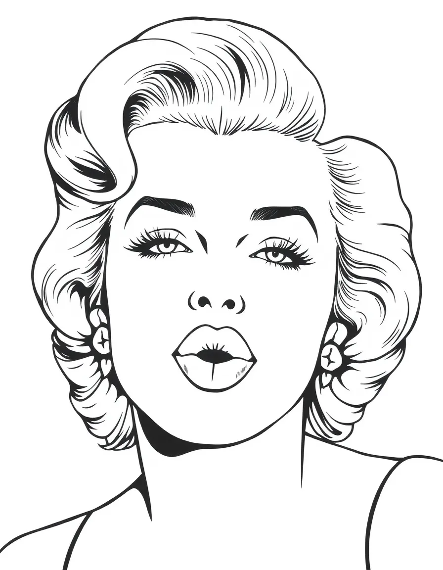 Marilyn Monroe blowing a kiss.