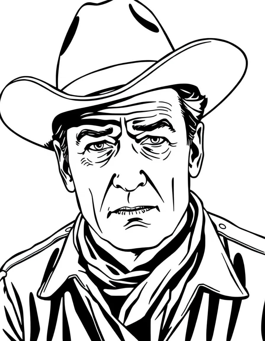John Wayne with a cowboy hat.