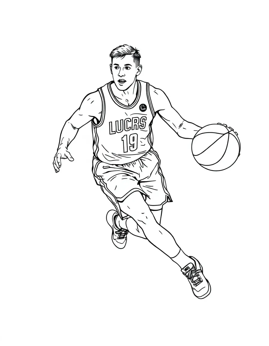 Luka Doncic dribbling.