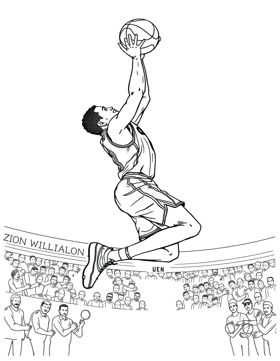 Zion Williamson dunking.