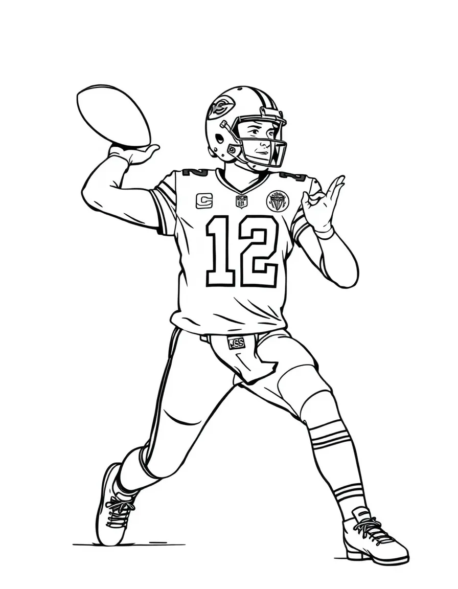 Patrick Mahomes throwing a football.