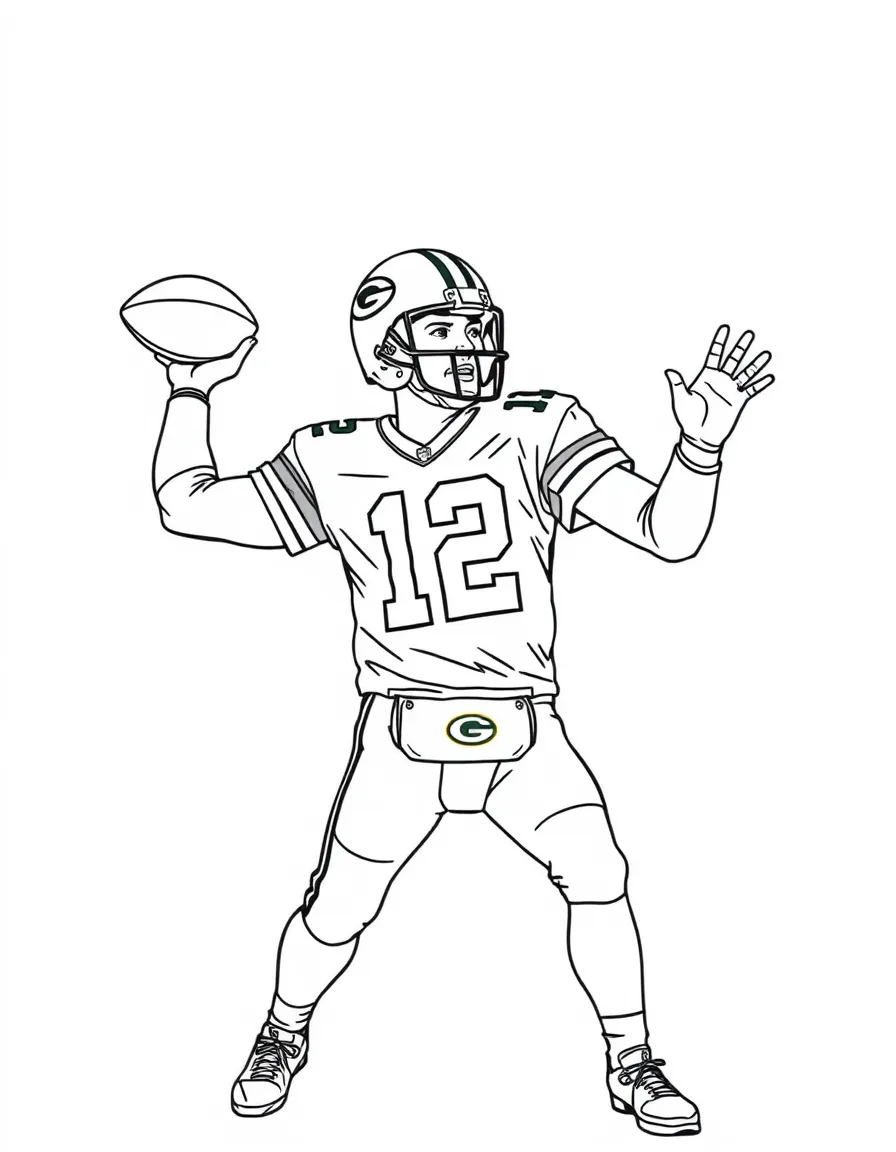 Aaron Rodgers throwing.