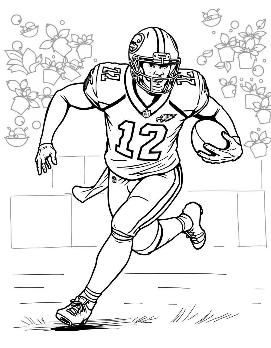 Lamar Jackson running with the ball.