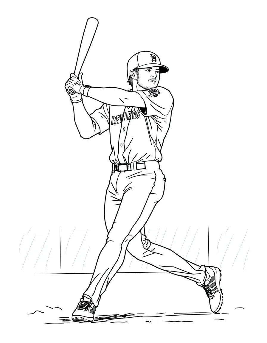 Fernando Tatis Jr. swinging.