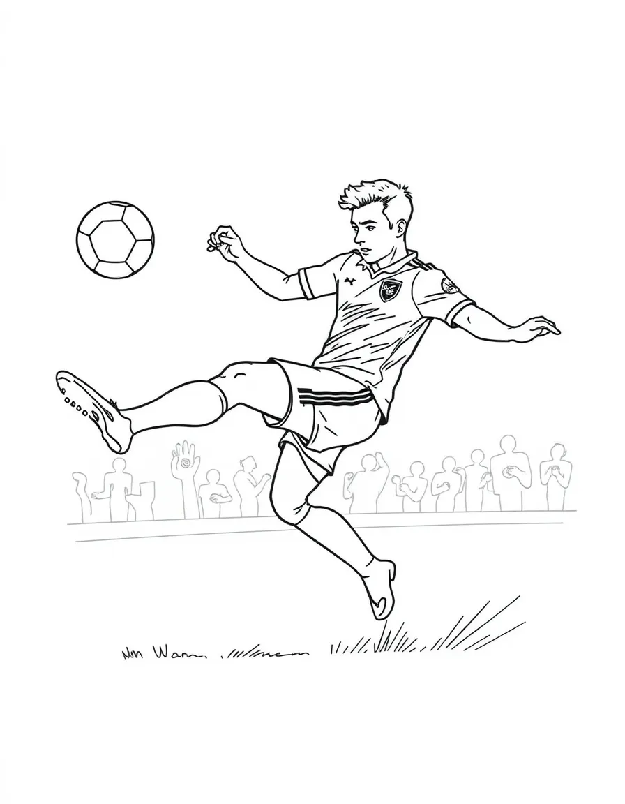 Sam Kerr heading the ball.