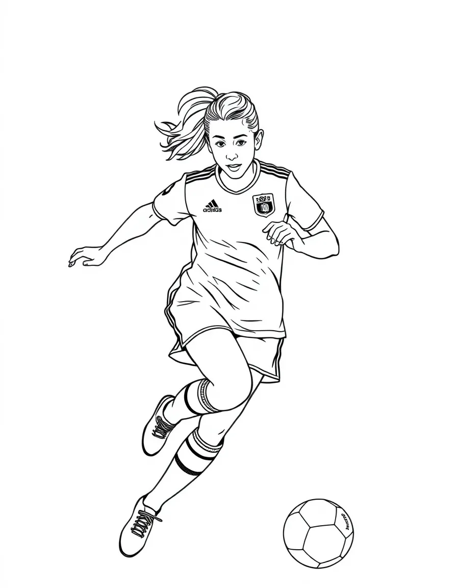 Lieke Martens dribbling.