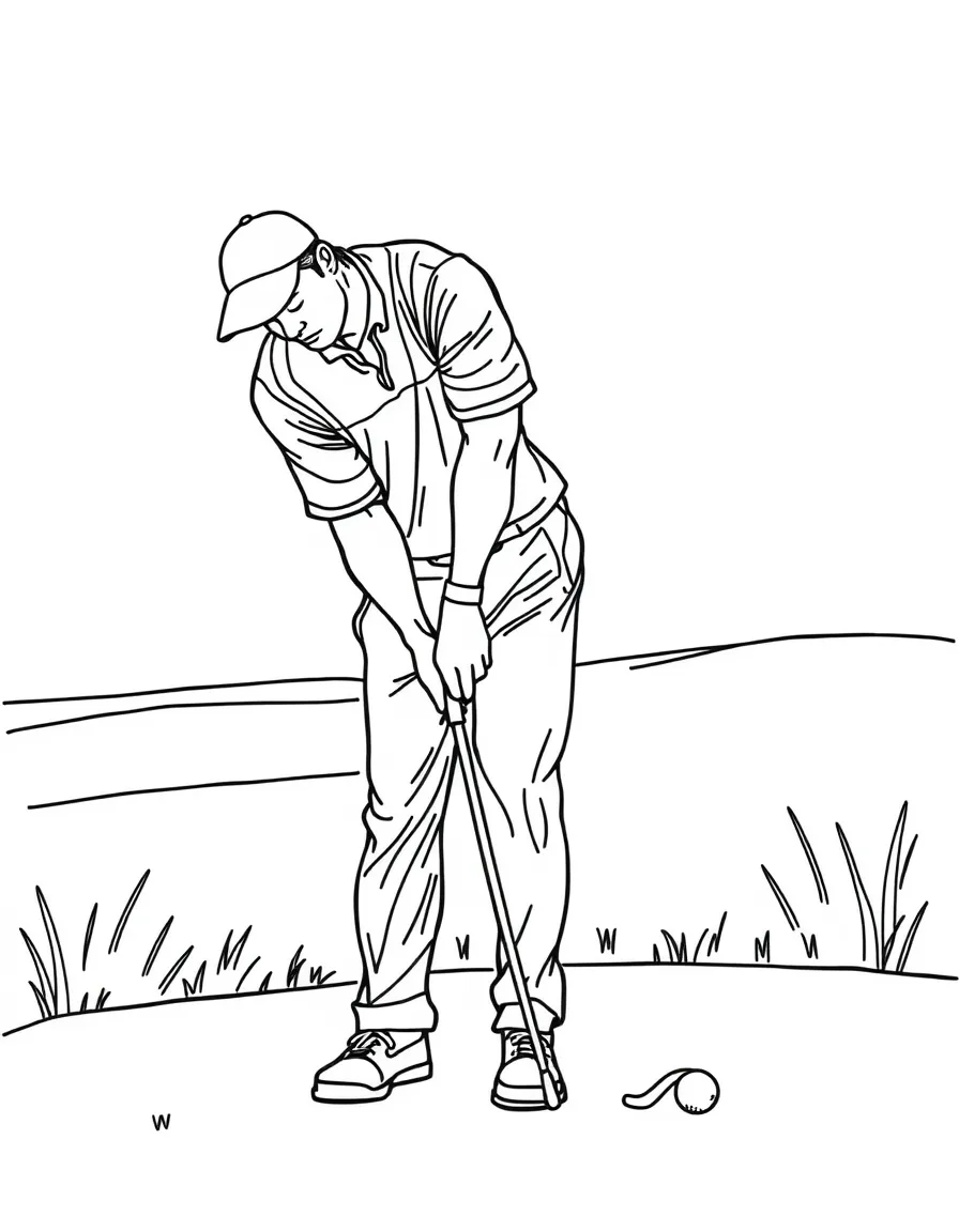 Tiger Woods putting.