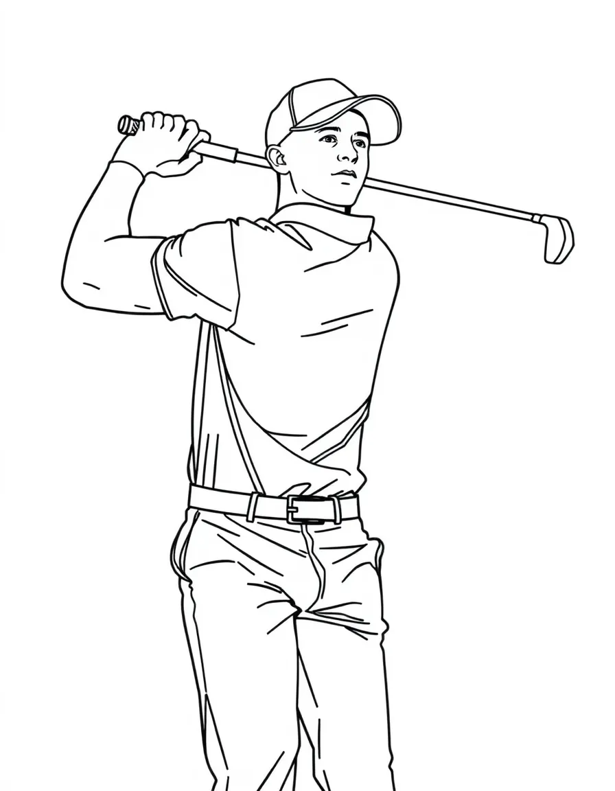 Rory McIlroy swinging a golf club.