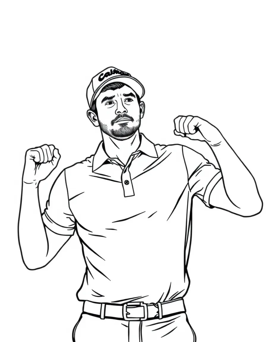 Brooks Koepka flexing.