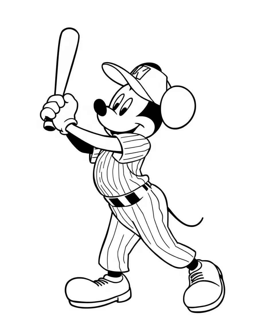 Mickey Mantle swinging a bat.
