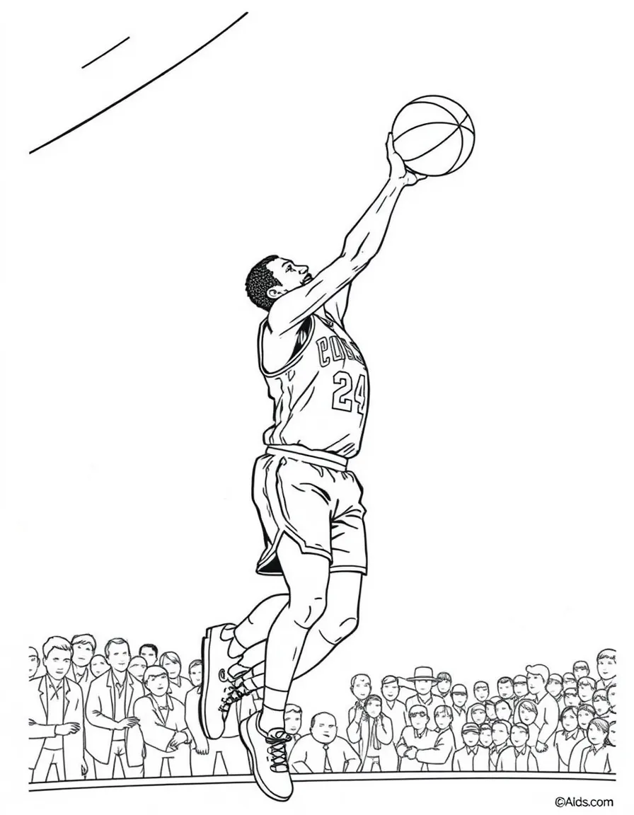 Kareem Abdul-Jabbar shooting a hook shot.