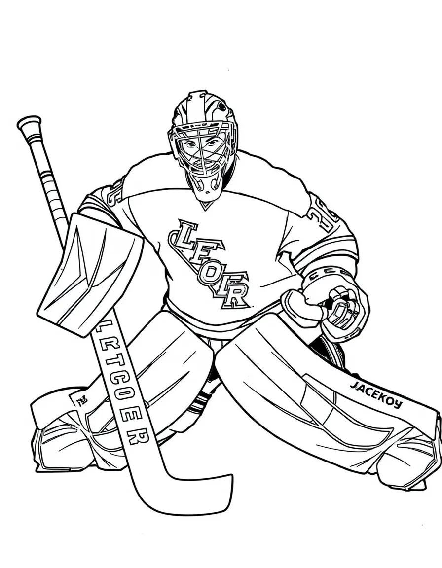Patrick Roy making a save.