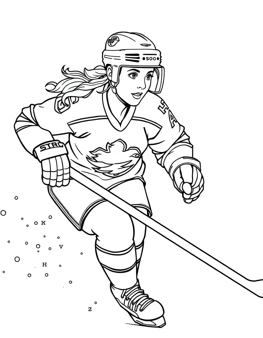 Hayley Wickenheiser playing hockey.