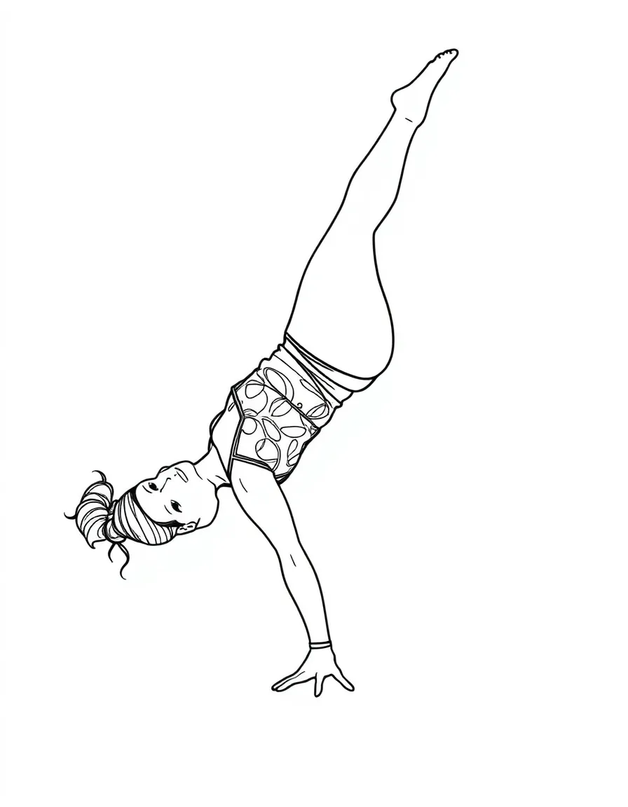 Simone Biles doing a simple flip.