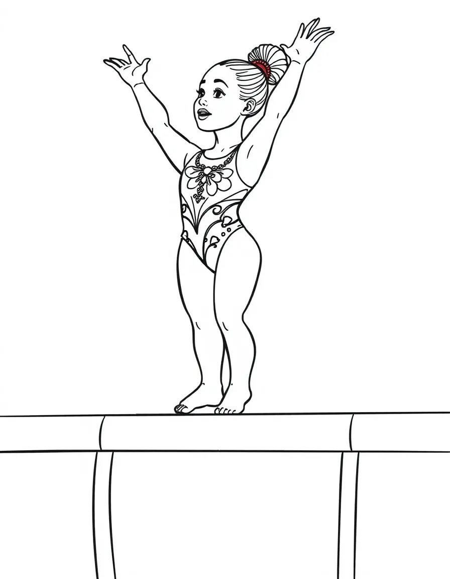 Gabby Douglas on the uneven bars.