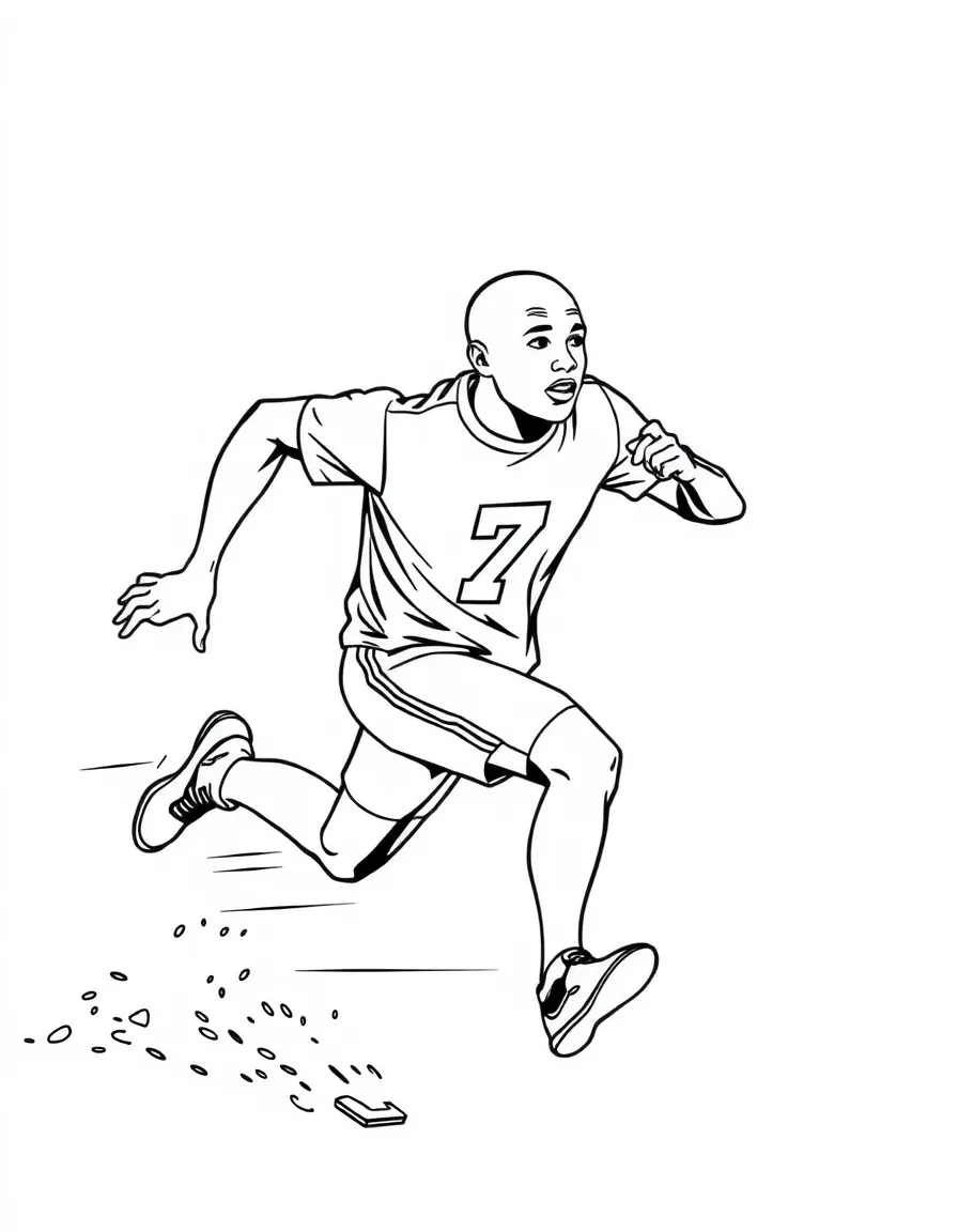 Michael Johnson running fast.