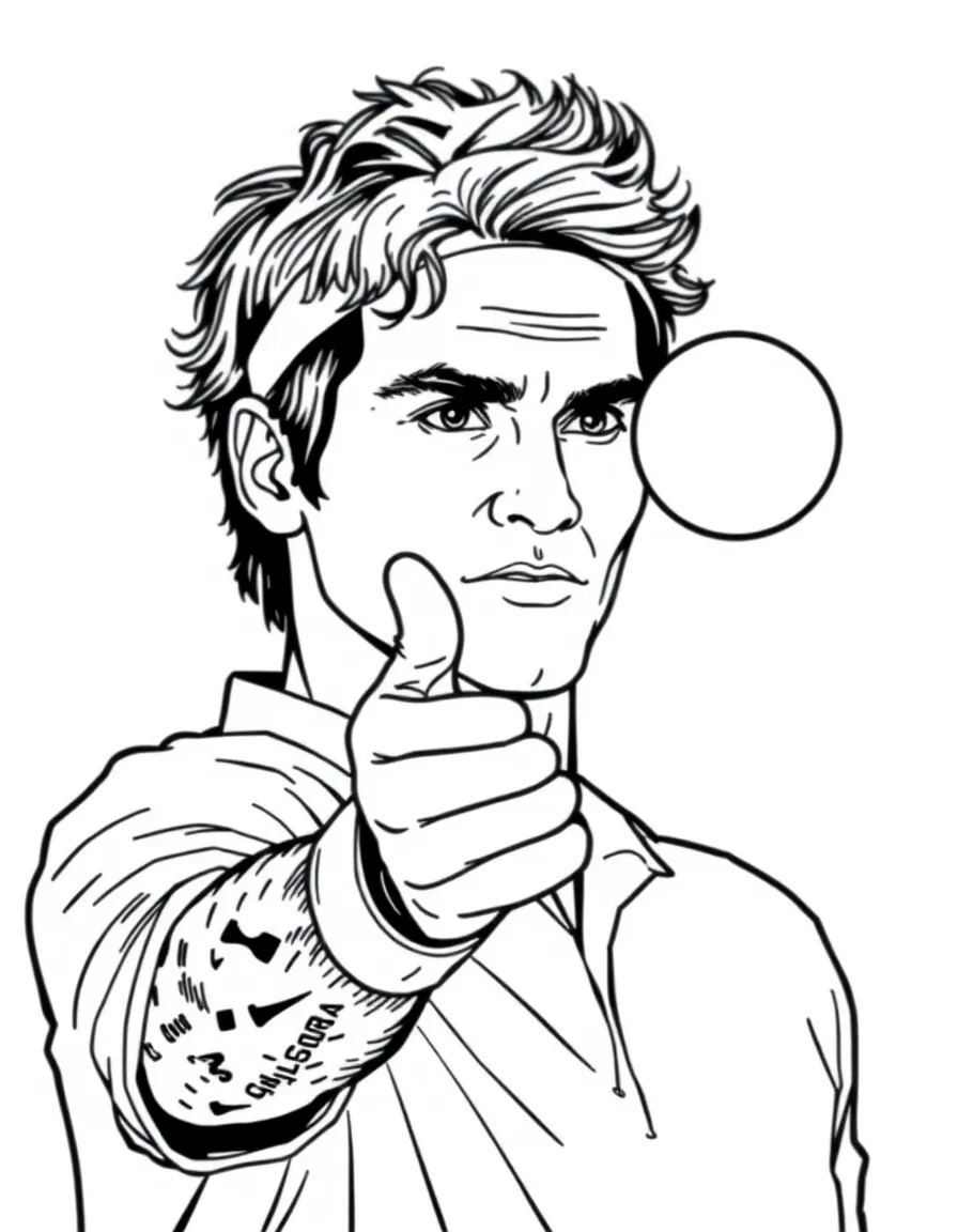 Roger Federer serving beautifully.