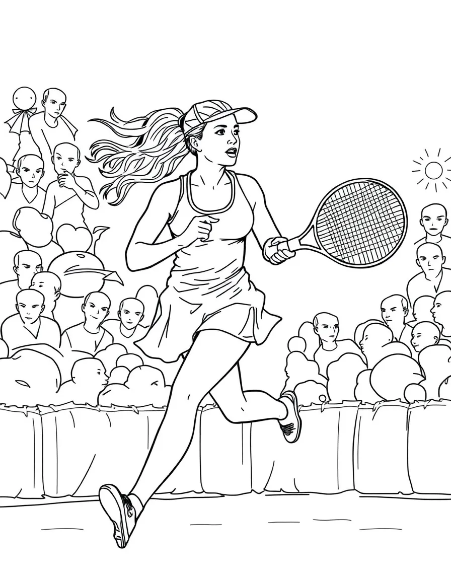 Caroline Wozniacki running.