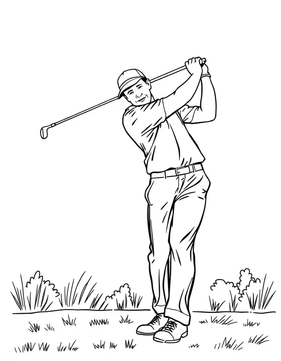 Ben Hogan swinging.