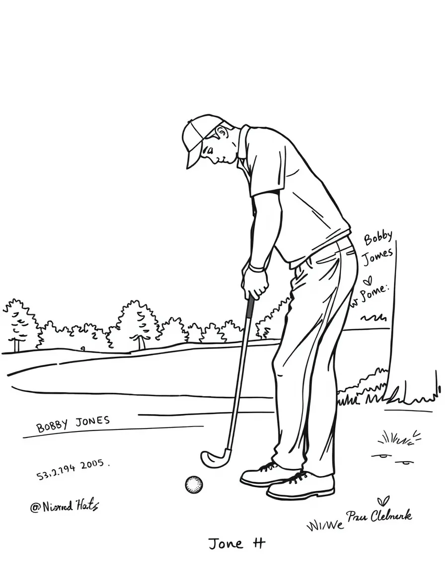 Bobby Jones putting.