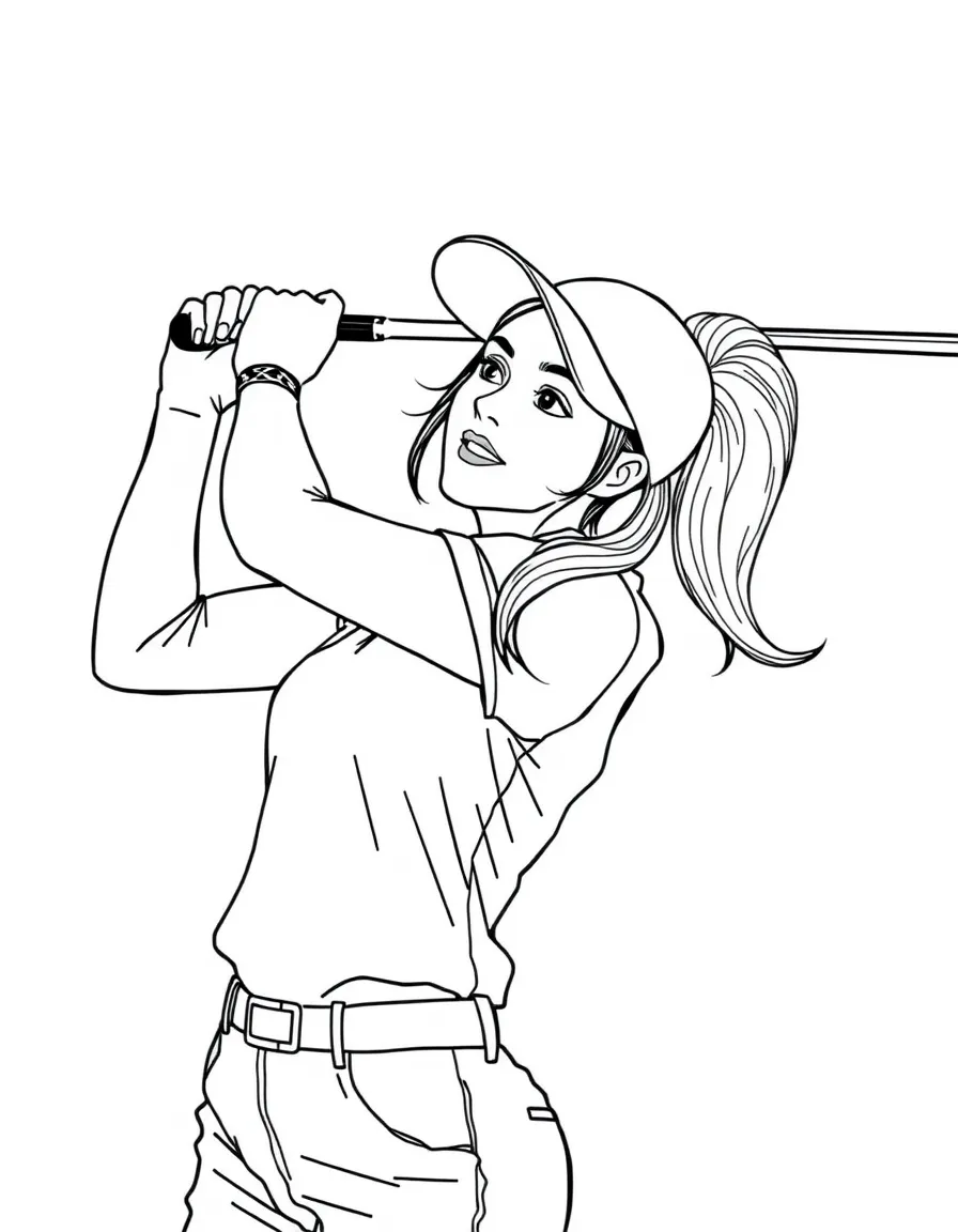 Michelle Wie West swinging.