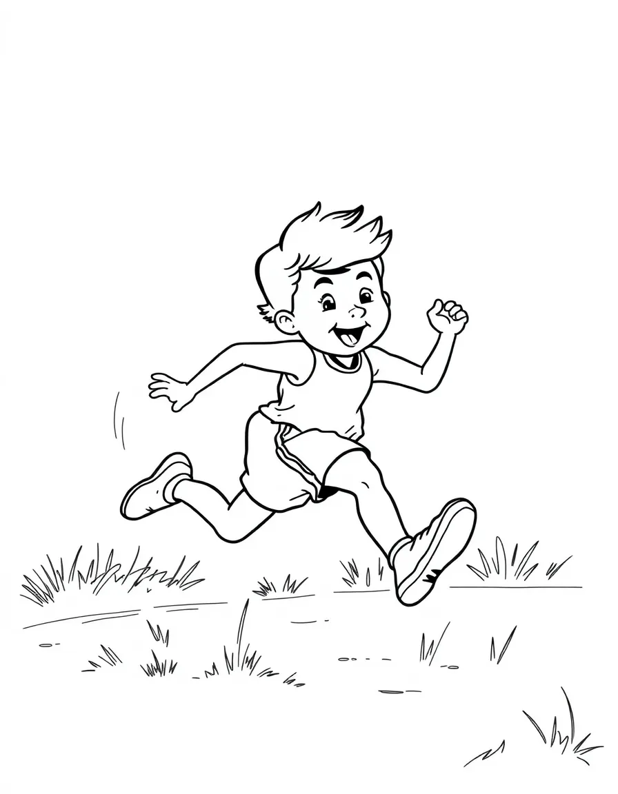 Babe Didrikson Zaharias running and jumping.