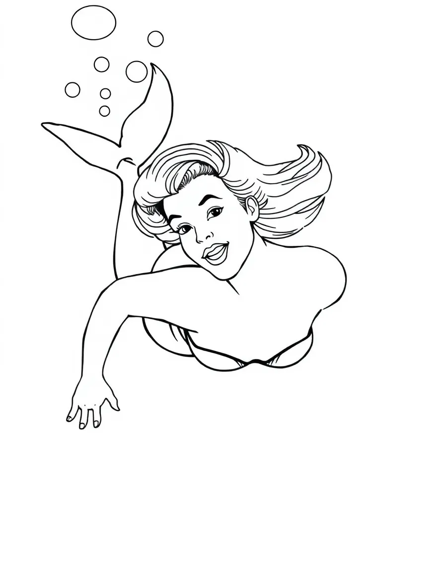 Esther Williams swimming gracefully.