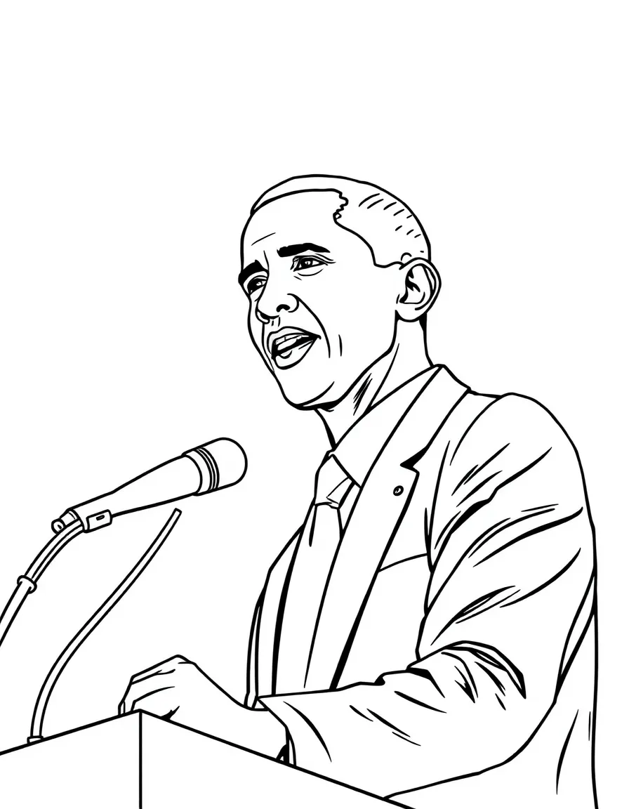 Barack Obama giving a speech.