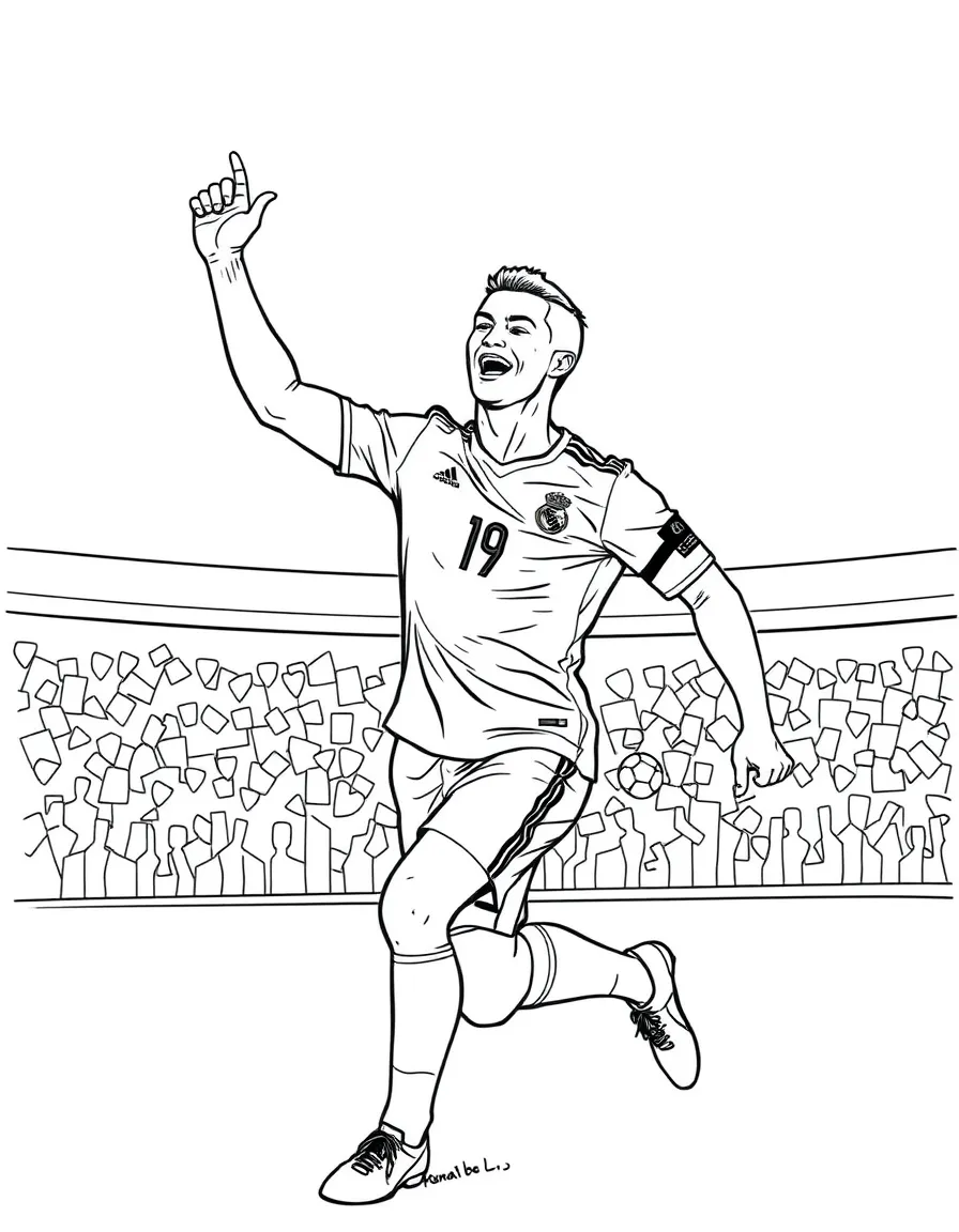 Cristiano Ronaldo celebrating a goal.