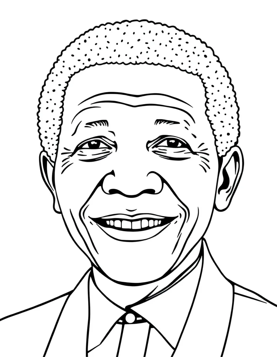 Nelson Mandela with a friendly face.