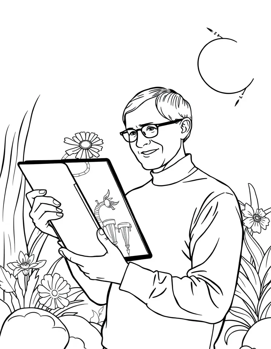 Tim Cook holding an iPad.