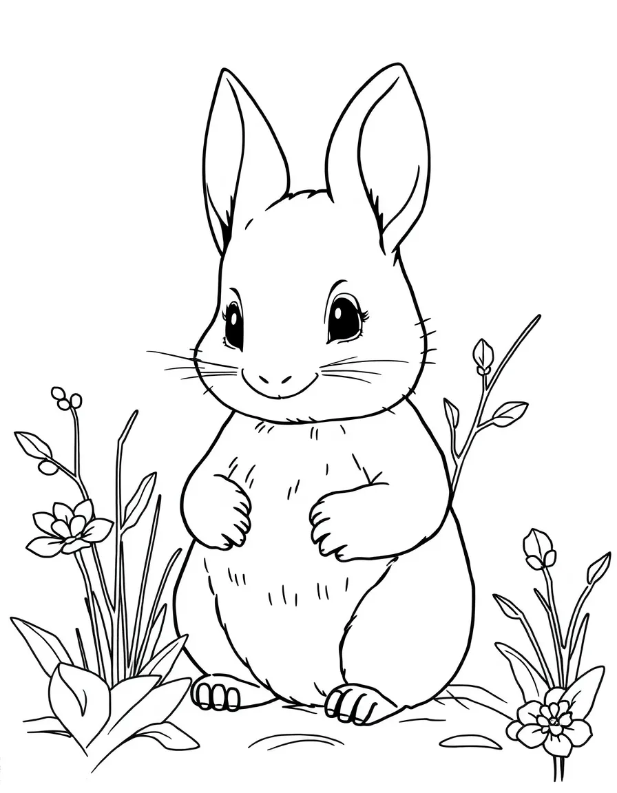 Beatrix Potter with a charming animal.