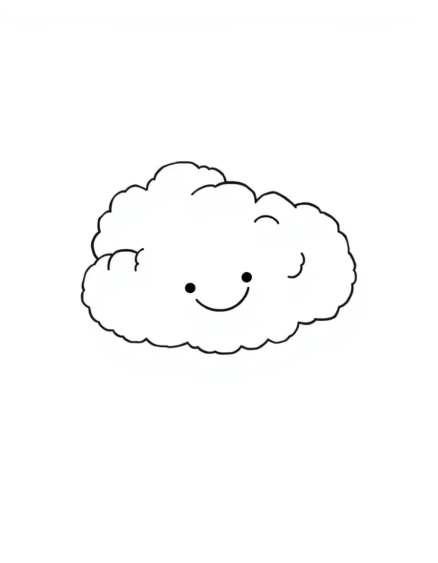 Bob Ross painting a happy little cloud.