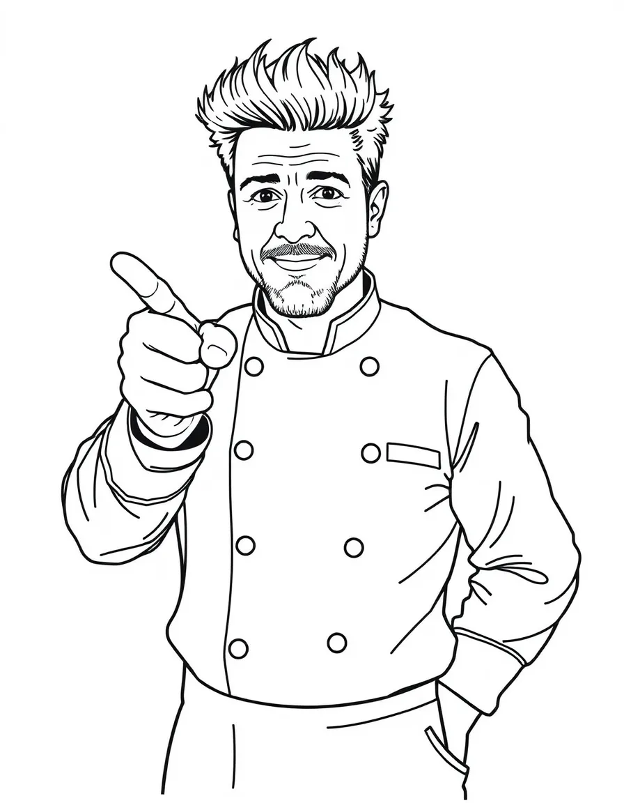 Gordon Ramsay pointing.