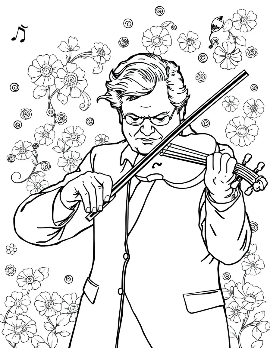 Itzhak Perlman playing a beautiful melody.