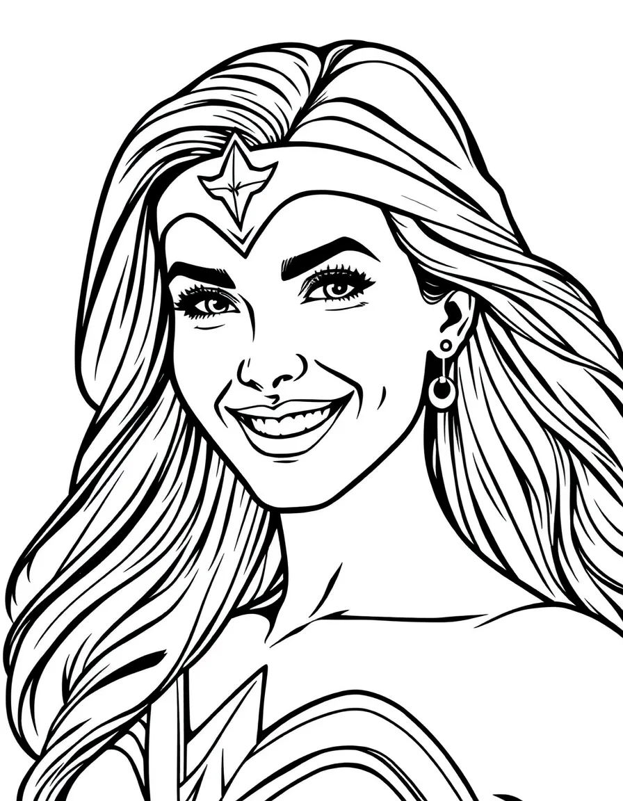 Gal Gadot smiling as Wonder Woman.
