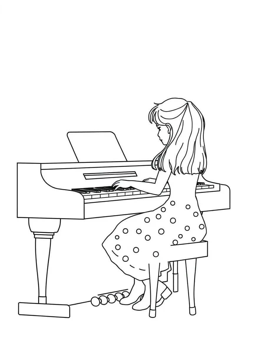 Olivia Rodrigo playing her piano.