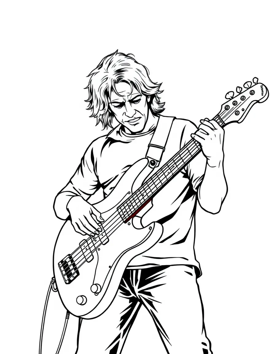 Sting playing bass guitar.