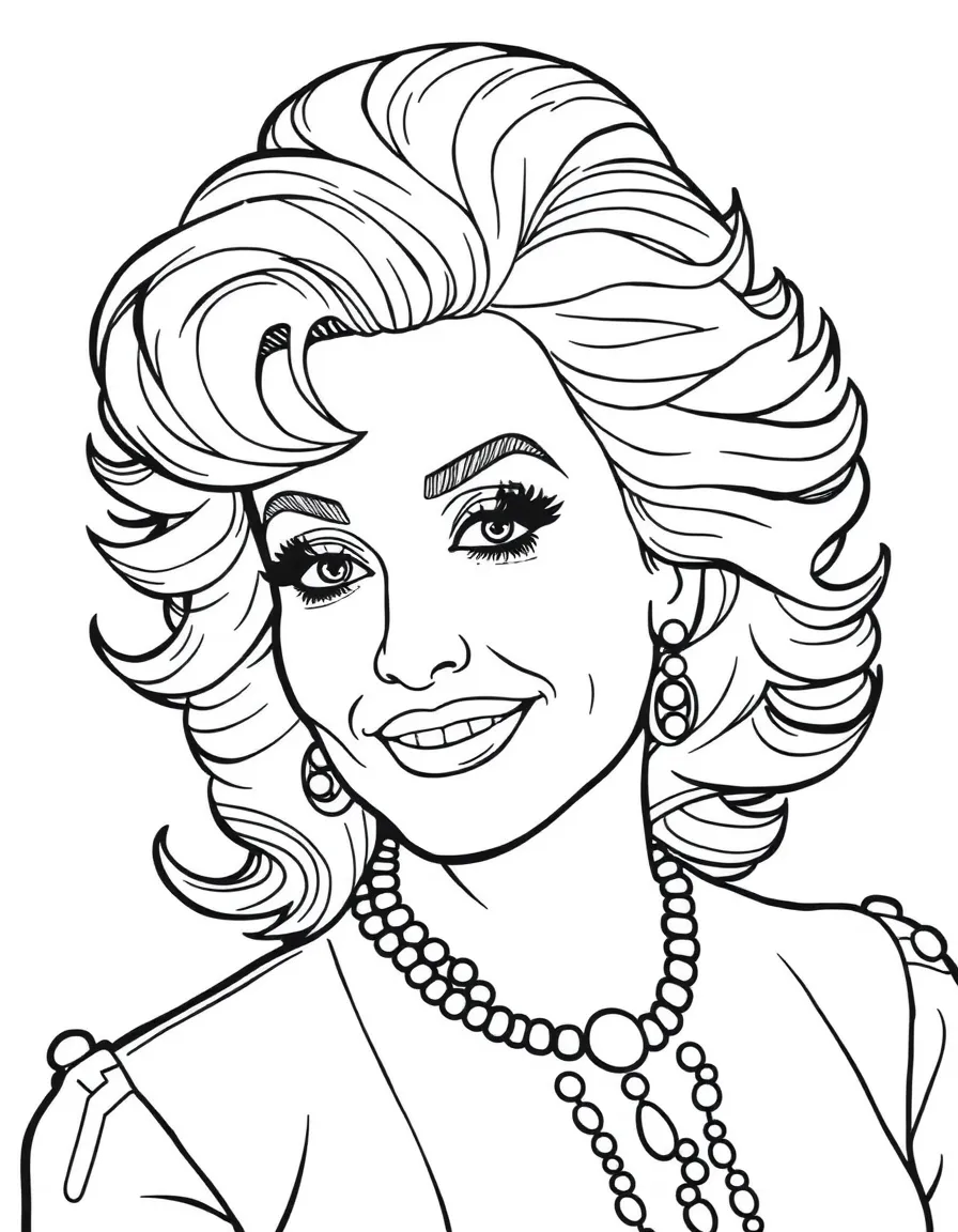 Dolly Parton with her iconic hair.