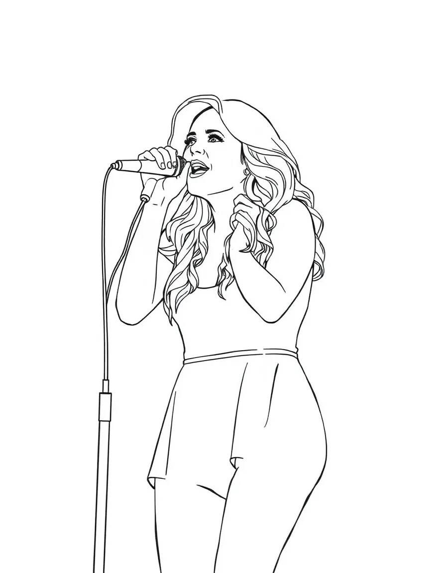 Carrie Underwood singing on stage.