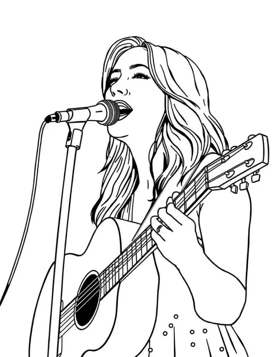 Kacey Musgraves singing with a unique style.