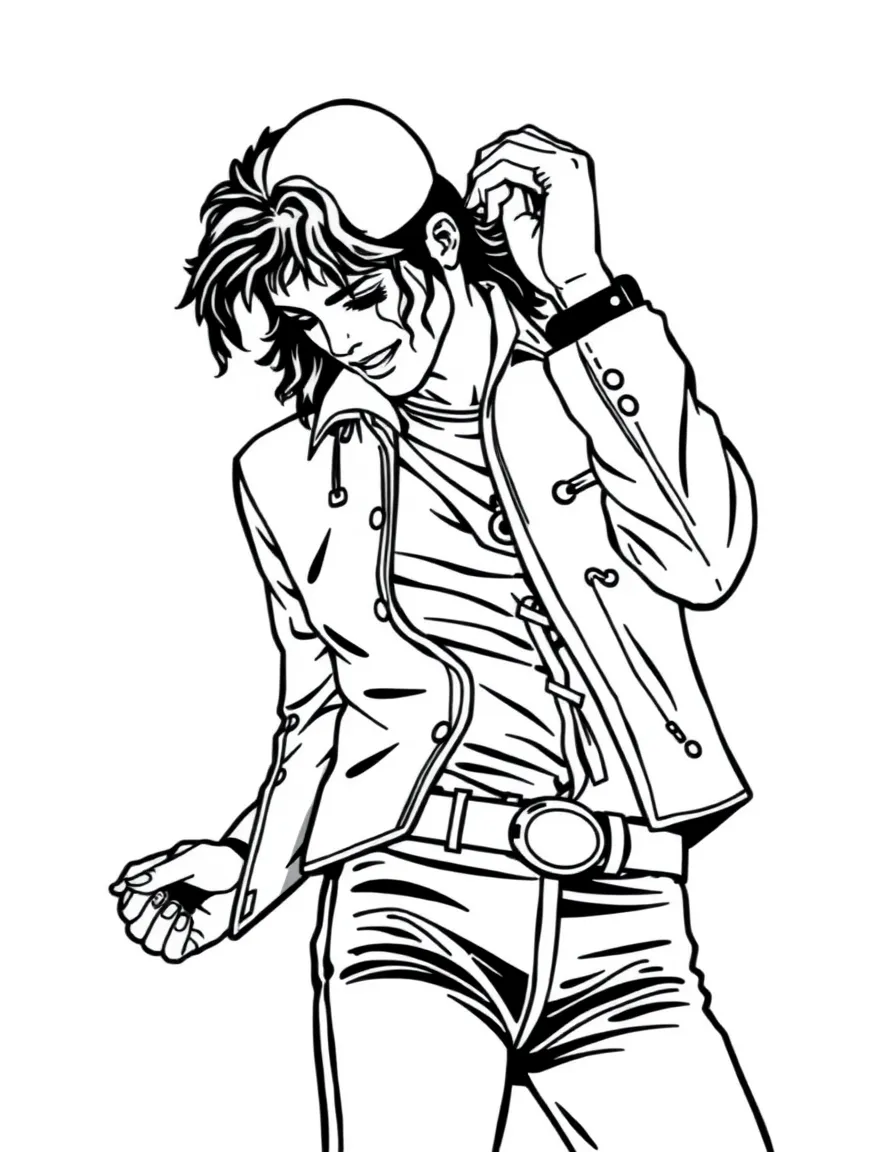 Michael Jackson doing a simple dance move.