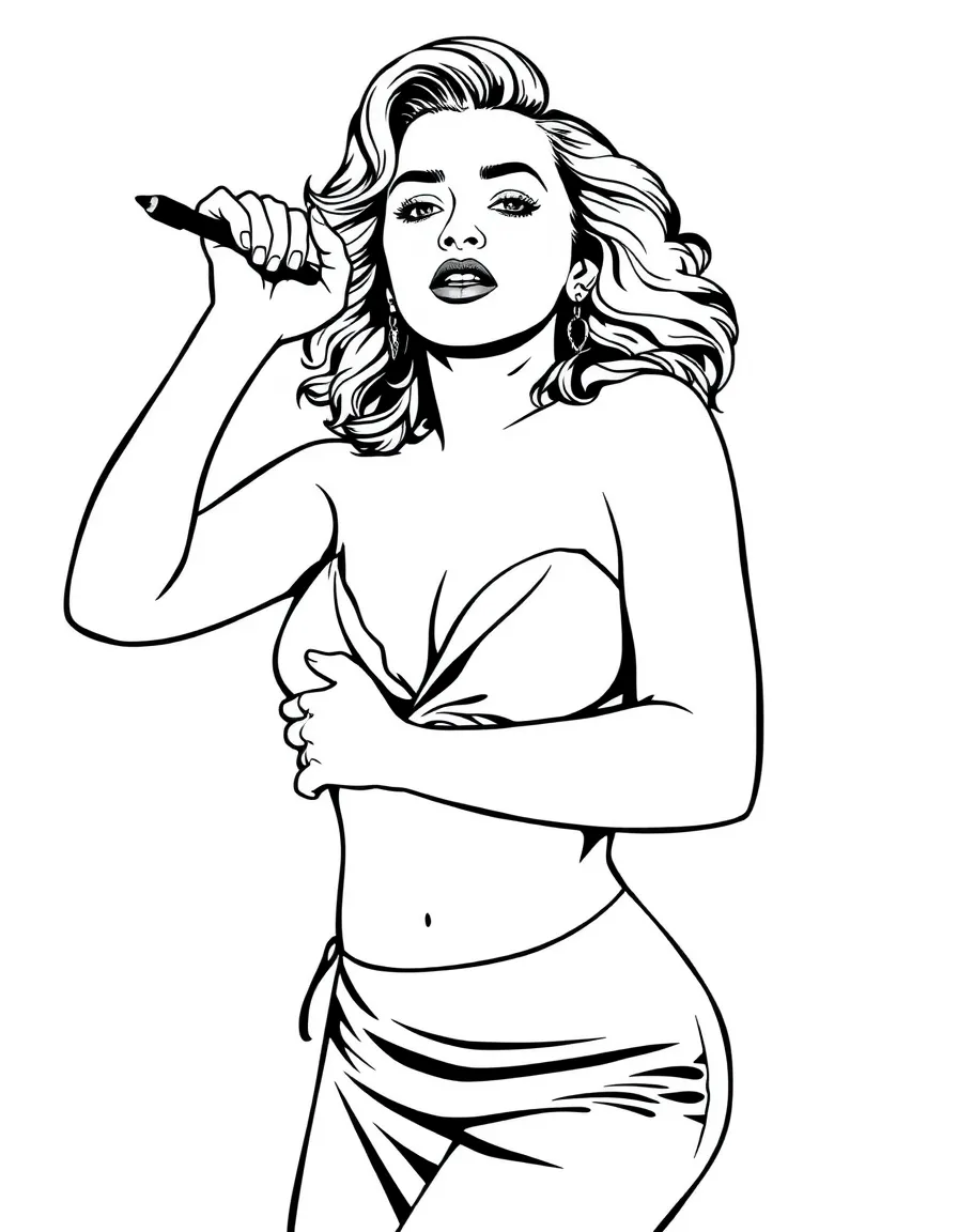 Madonna striking a pose.