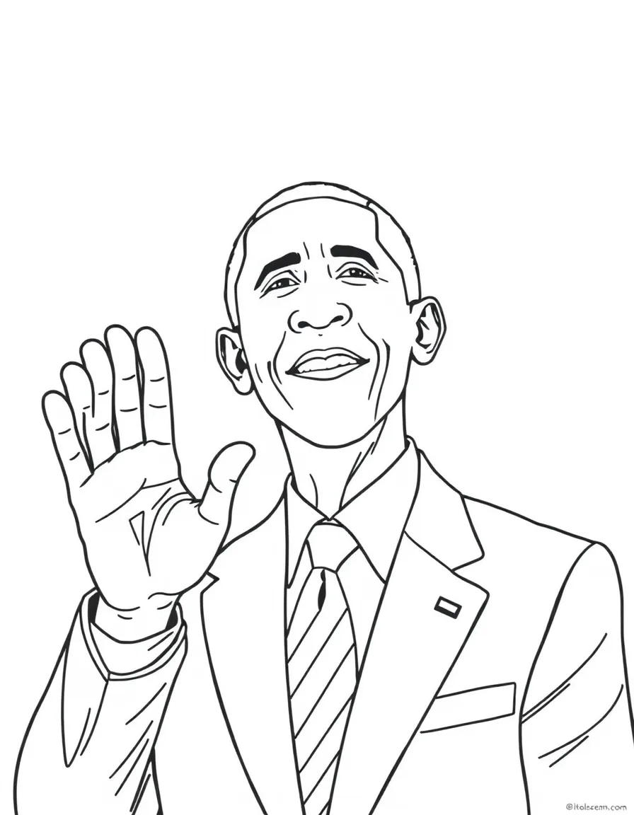 Barack Obama waving.