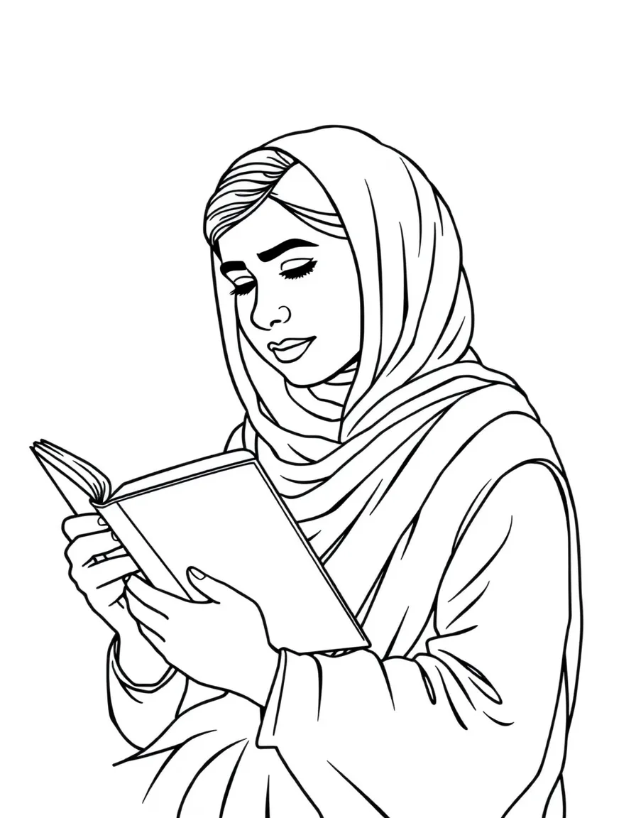 Malala Yousafzai reading.
